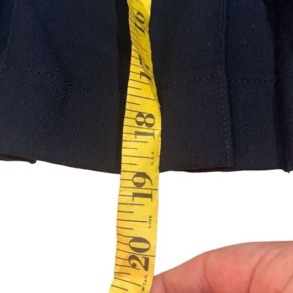 Lands' End Navy Box Pleat Above The Knee school Uniform Skirt LadiesNavy Size 7 - Picture 8 of 8